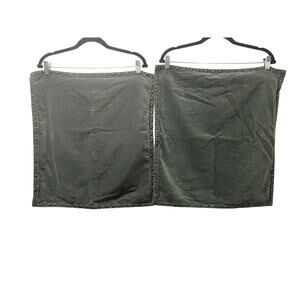 West Elm Lush Velvet Pillow Cover Set Of 2 Gray Velvet With Metal Studs 20x20